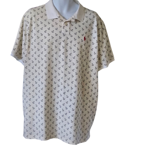 Ralph Lauren Cream Polo with Anchor Design - Picture 1 of 9